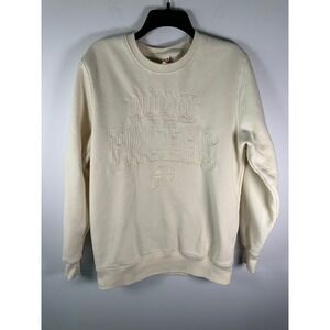 Ultra Game NBA Sweatshirt Mens S Indiana Pacers Embroidered Crewneck Cream Tonal